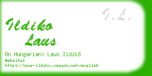 ildiko laus business card